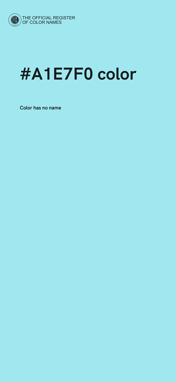 #A1E7F0 color image