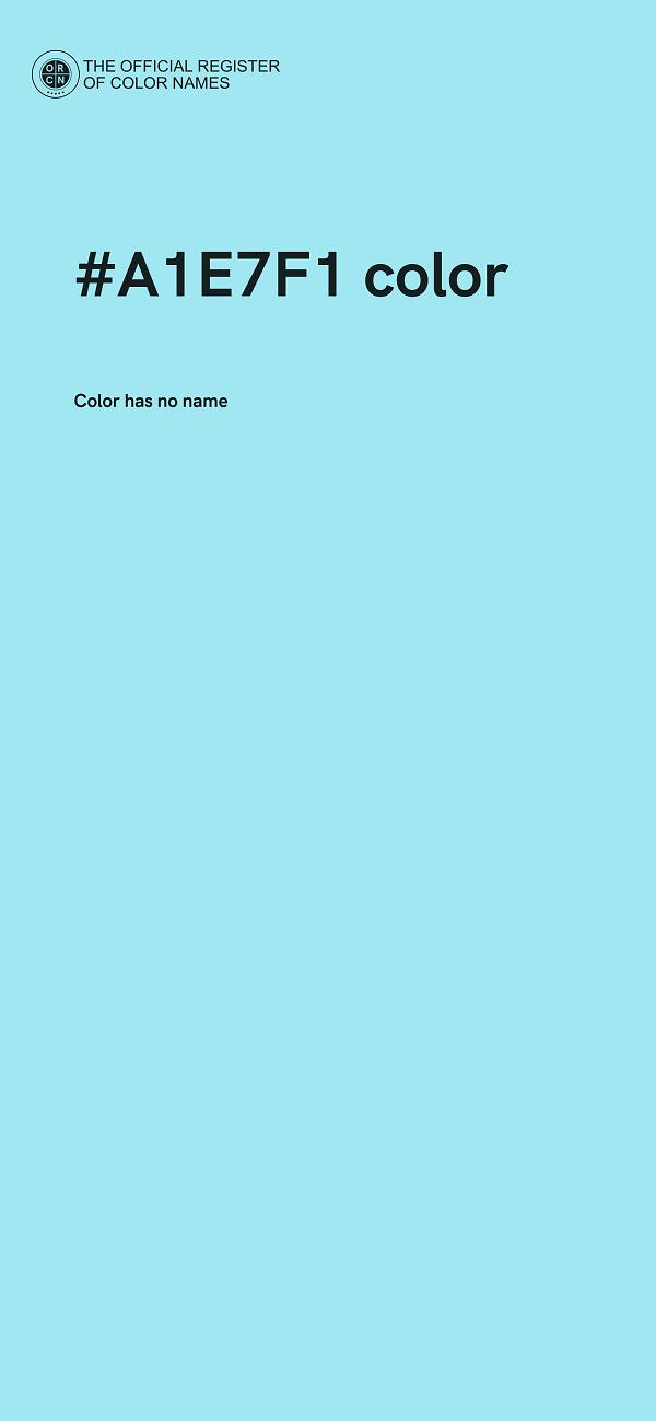 #A1E7F1 color image