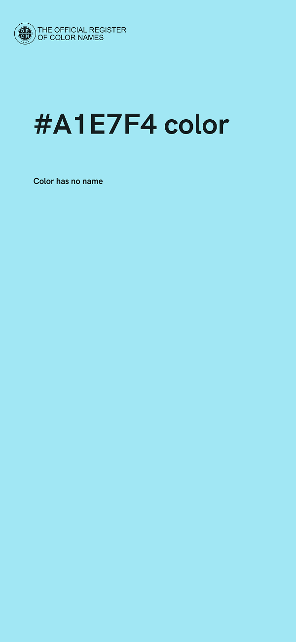#A1E7F4 color image