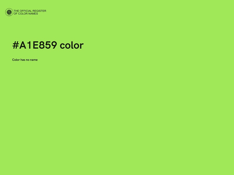 #A1E859 color image