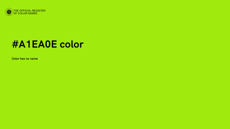 #A1EA0E color image