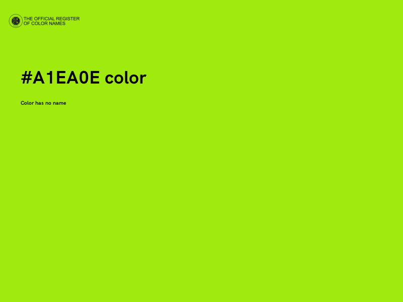 #A1EA0E color image