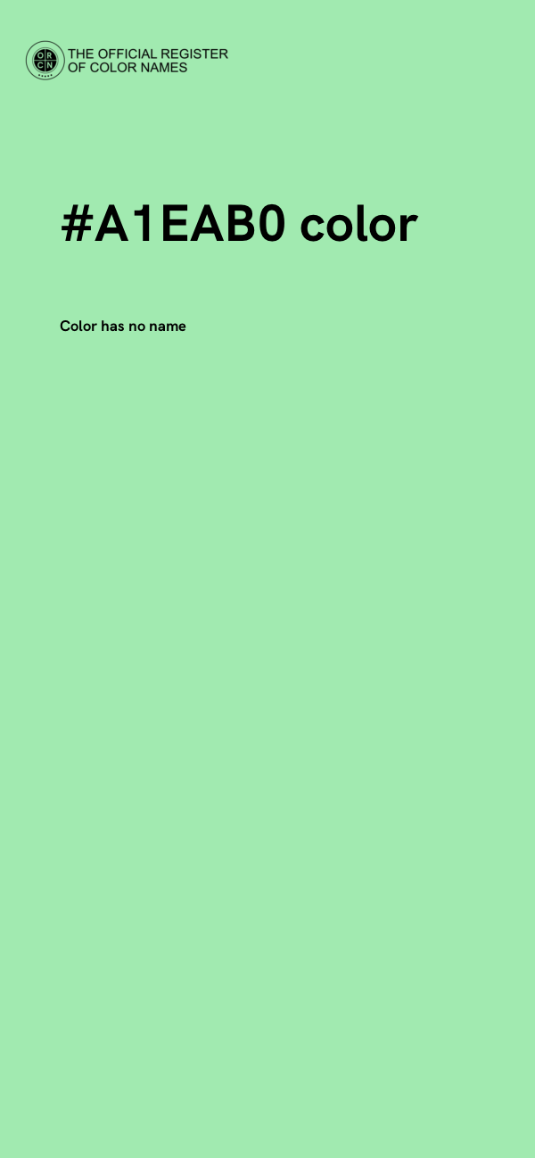#A1EAB0 color image
