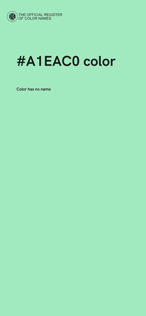 #A1EAC0 color image