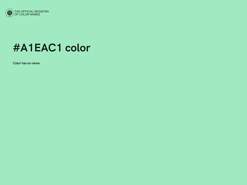 #A1EAC1 color image