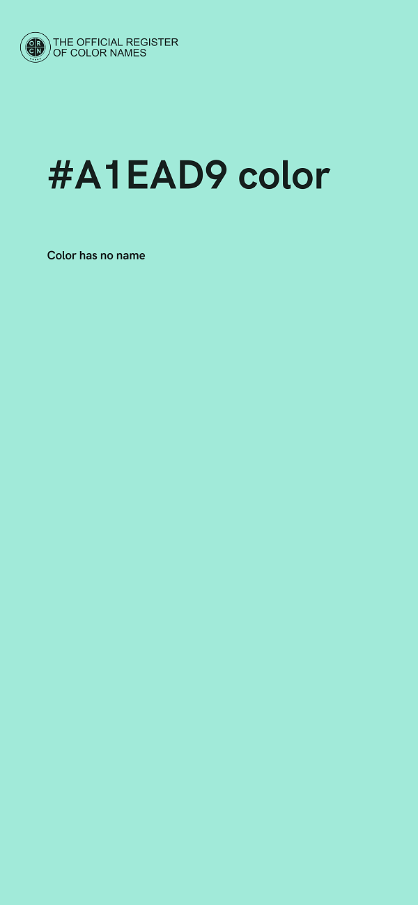 #A1EAD9 color image