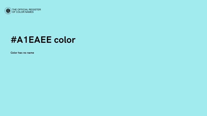 #A1EAEE color image