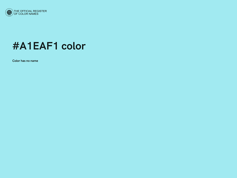 #A1EAF1 color image