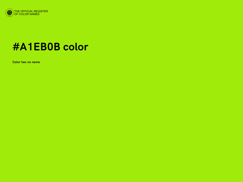 #A1EB0B color image