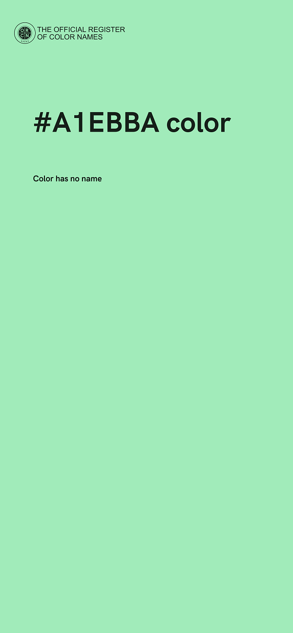 #A1EBBA color image