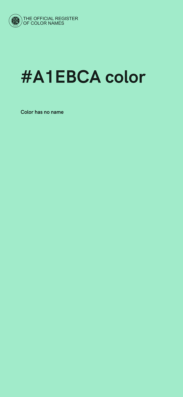 #A1EBCA color image