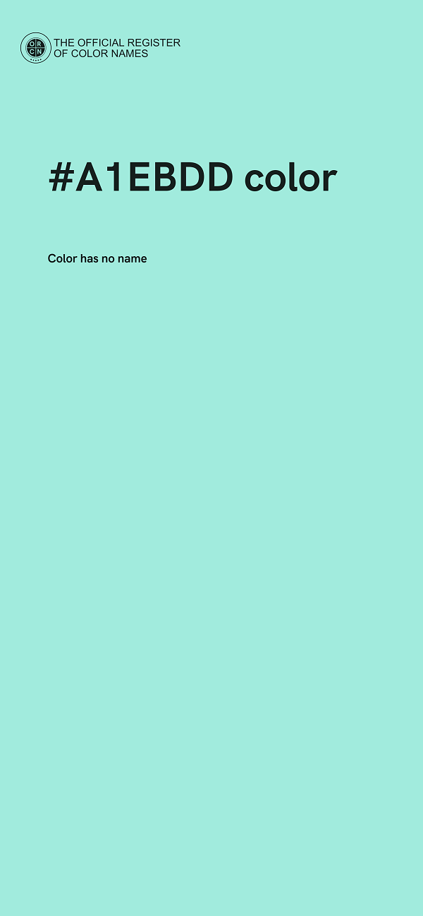 #A1EBDD color image