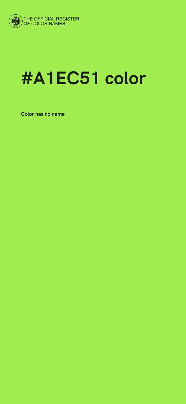 #A1EC51 color image