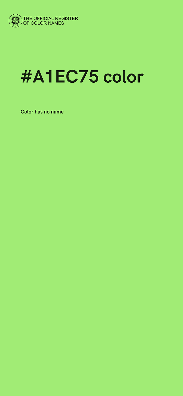 #A1EC75 color image