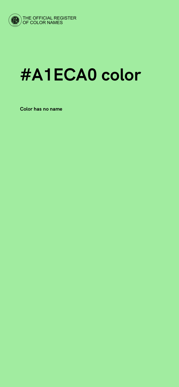 #A1ECA0 color image