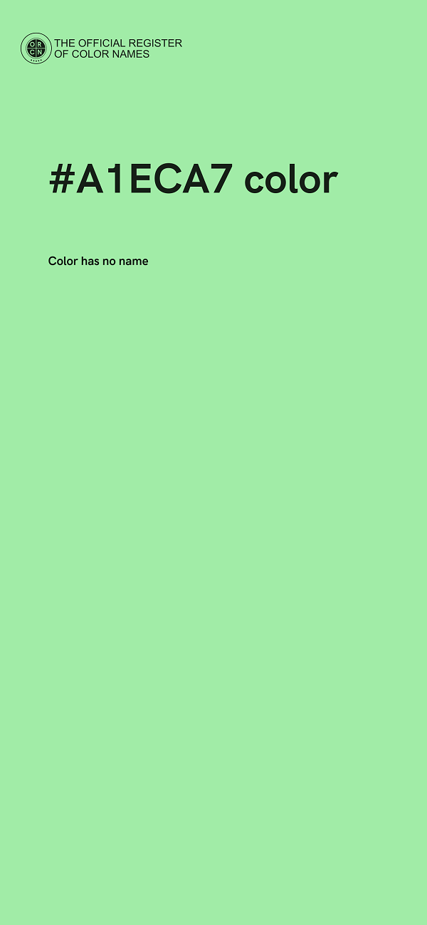 #A1ECA7 color image