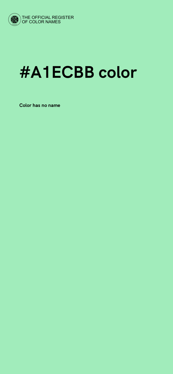 #A1ECBB color image