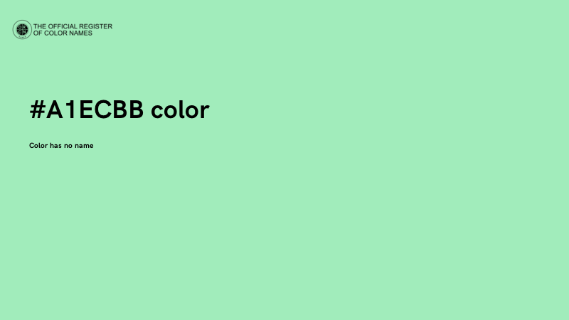 #A1ECBB color image