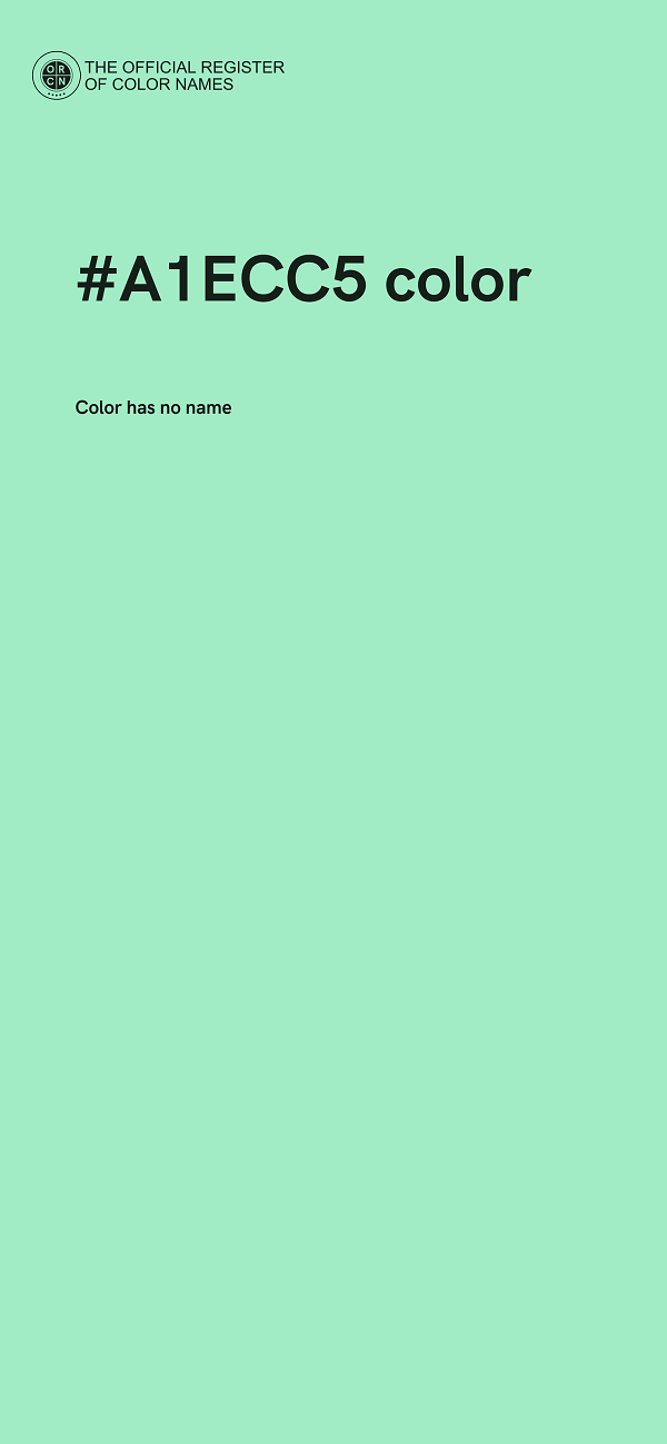 #A1ECC5 color image