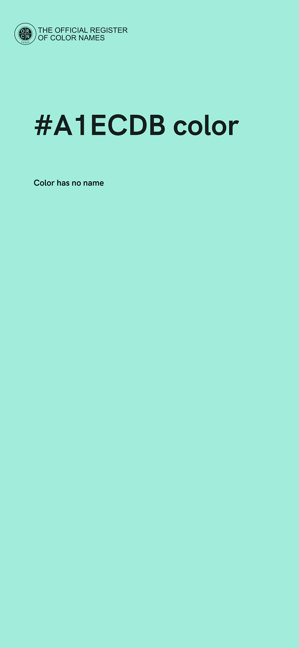 #A1ECDB color image