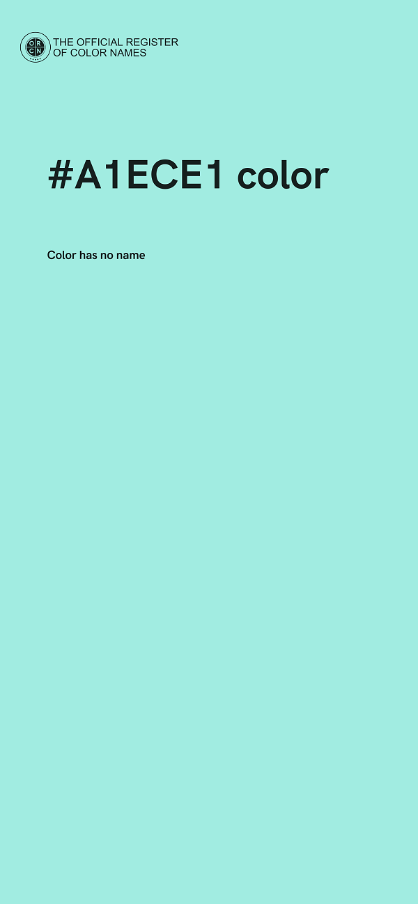 #A1ECE1 color image
