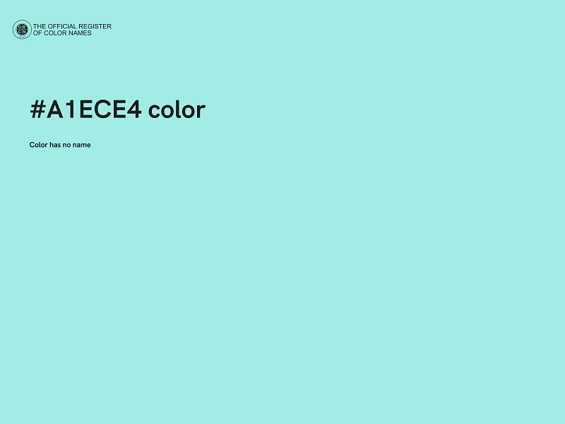 #A1ECE4 color image