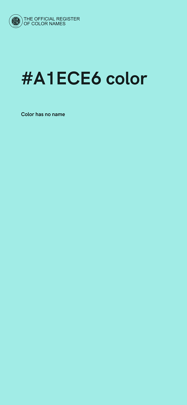 #A1ECE6 color image