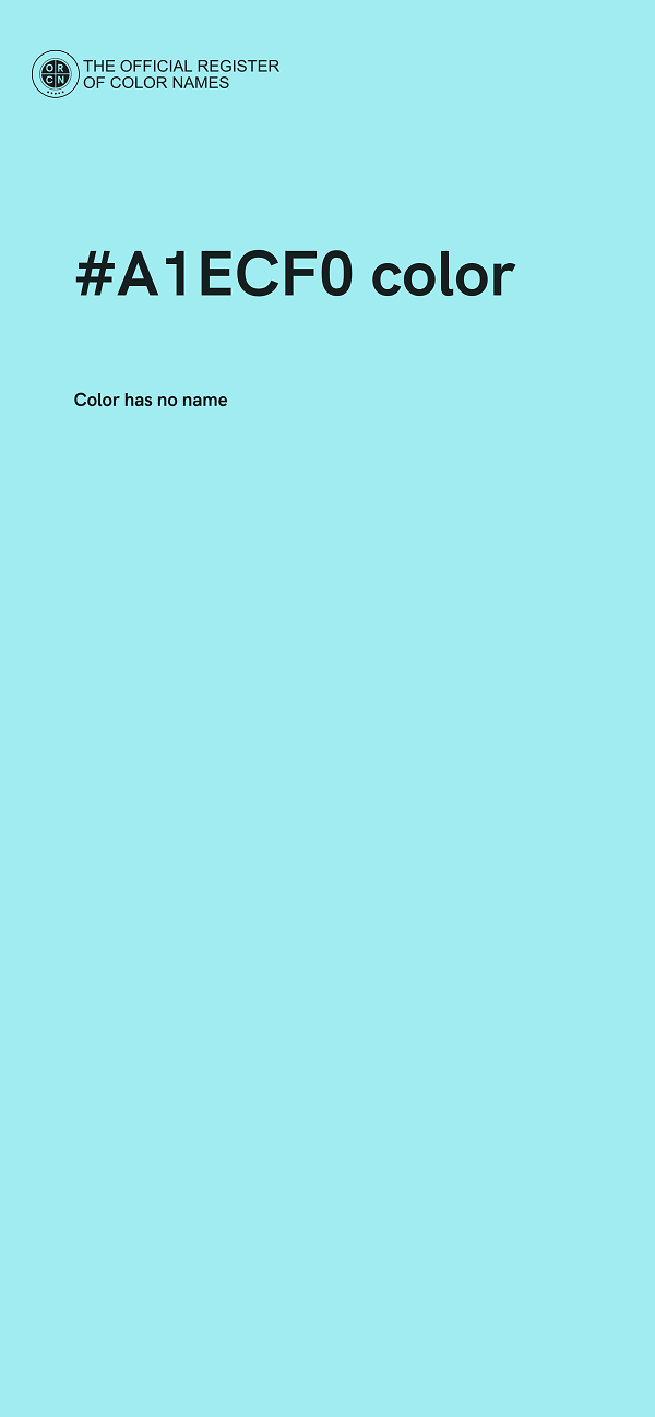 #A1ECF0 color image