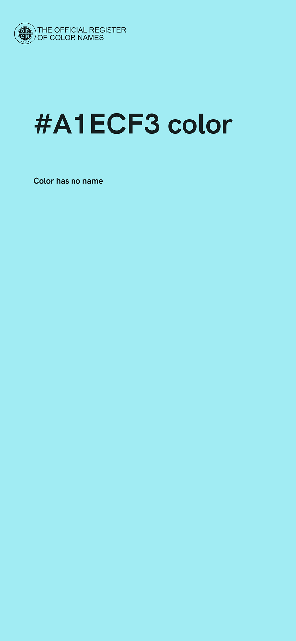 #A1ECF3 color image