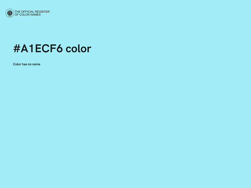 #A1ECF6 color image