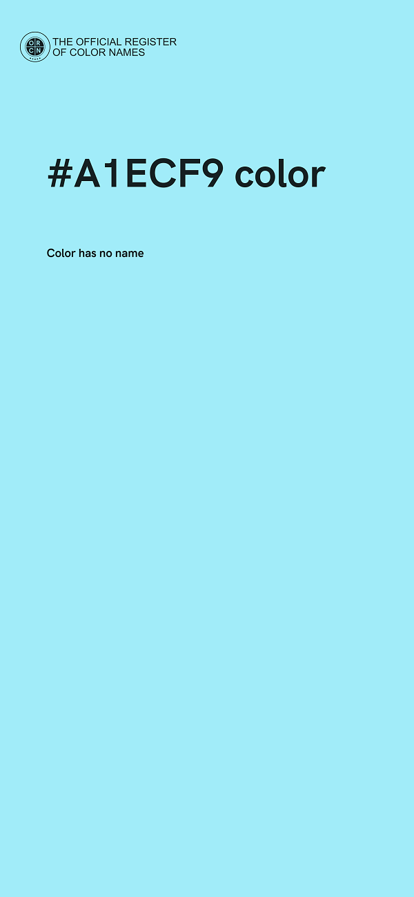 #A1ECF9 color image