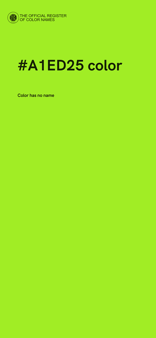 #A1ED25 color image