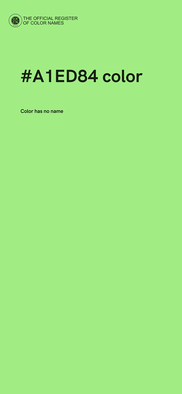 #A1ED84 color image