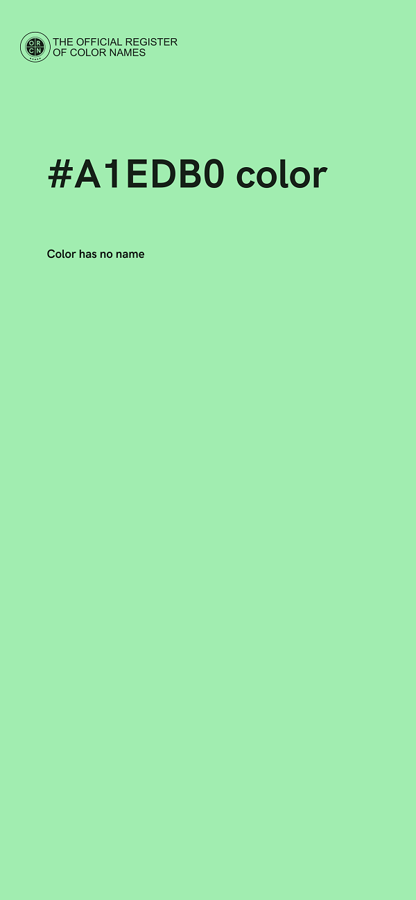 #A1EDB0 color image