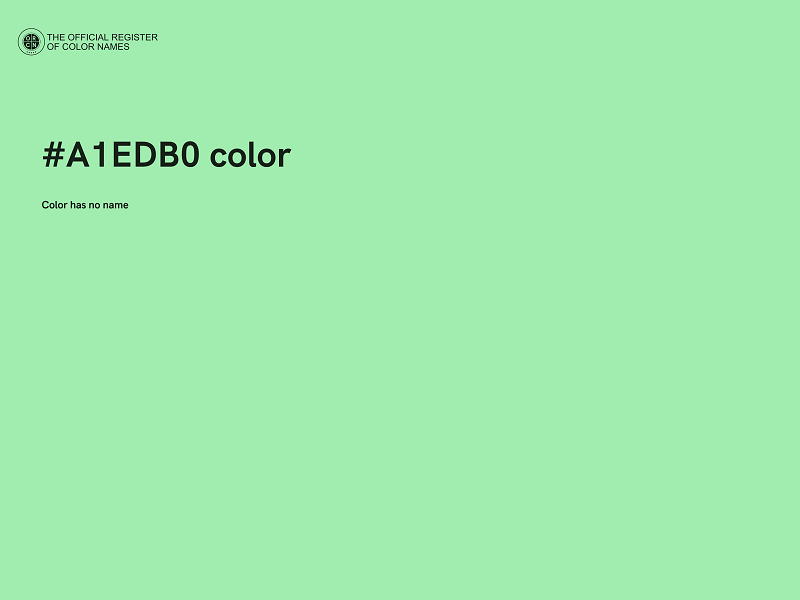 #A1EDB0 color image