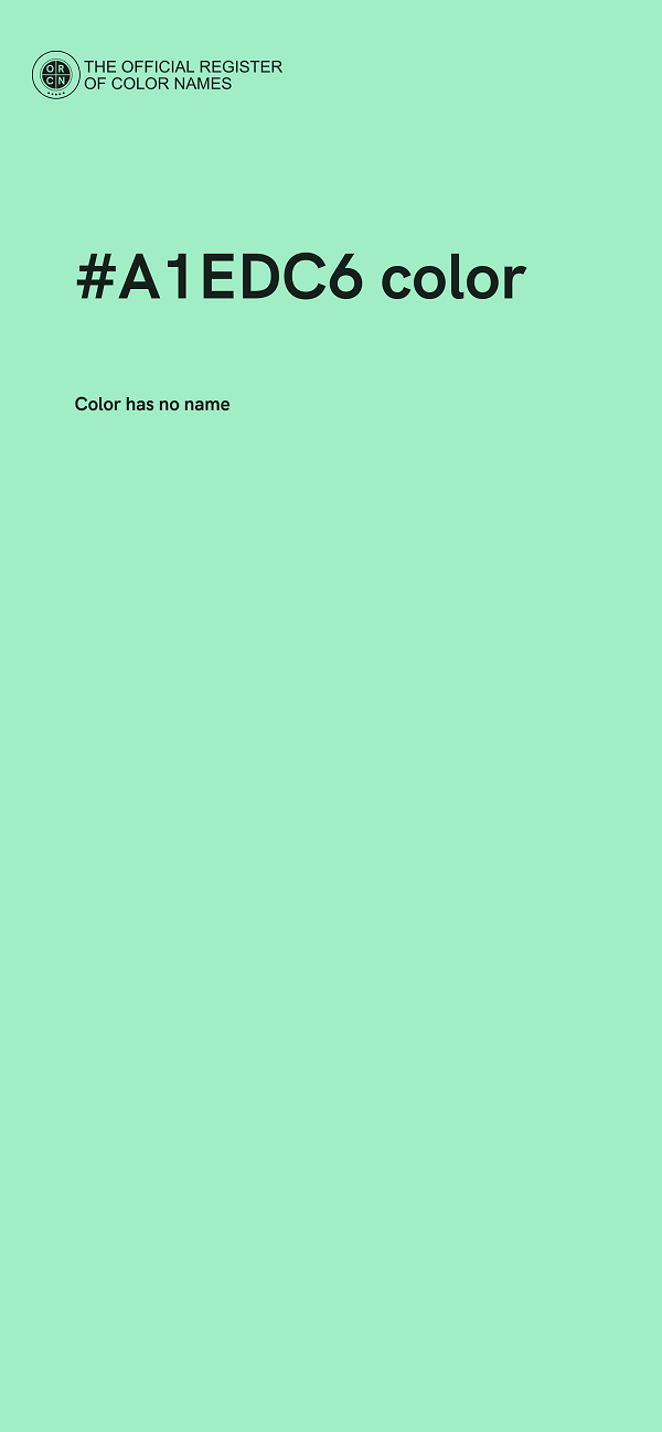 #A1EDC6 color image