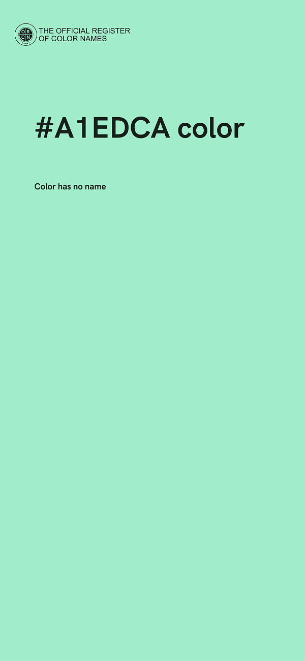 #A1EDCA color image