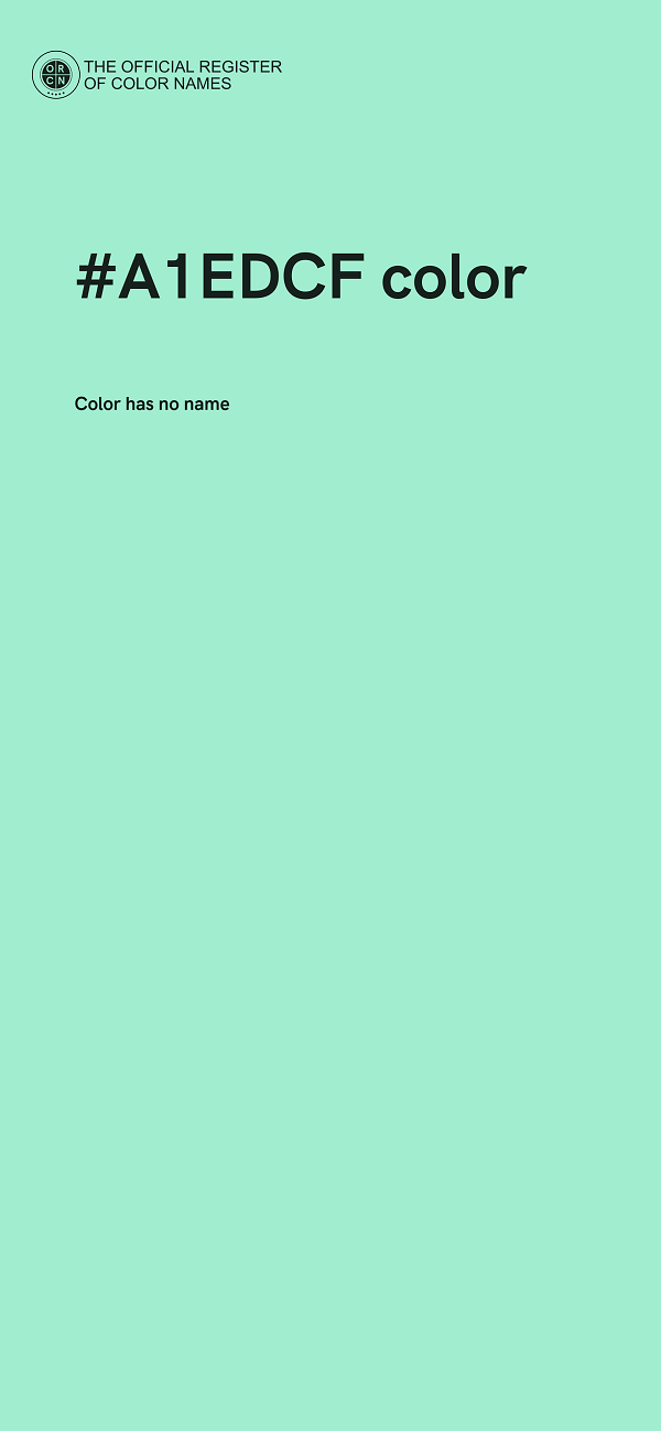 #A1EDCF color image