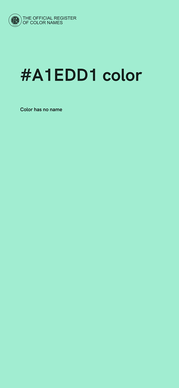 #A1EDD1 color image