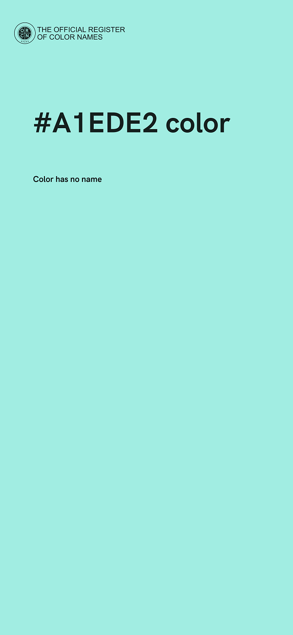 #A1EDE2 color image