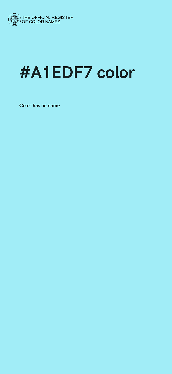 #A1EDF7 color image