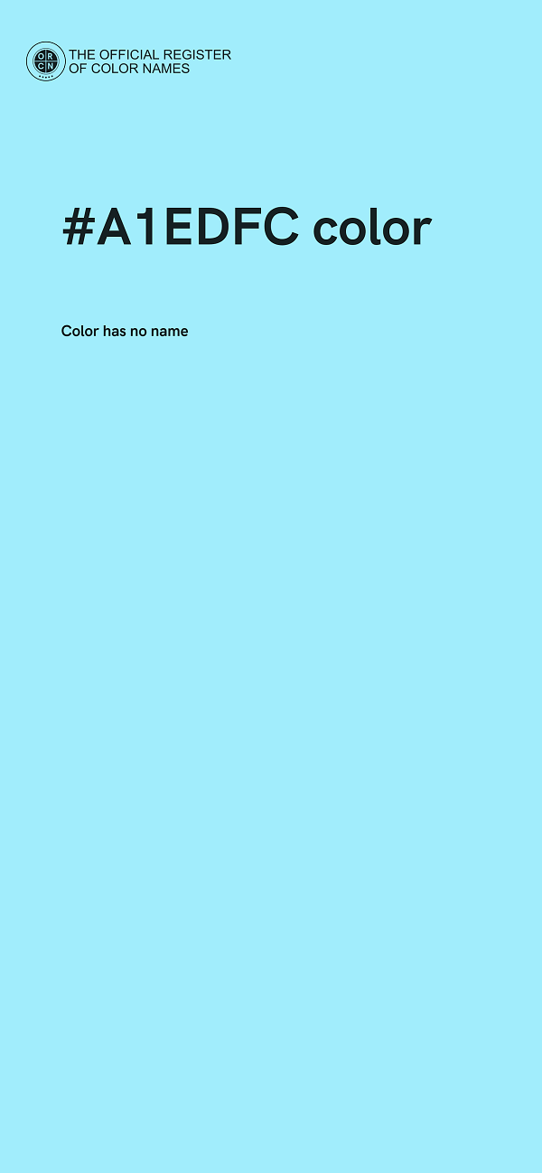 #A1EDFC color image