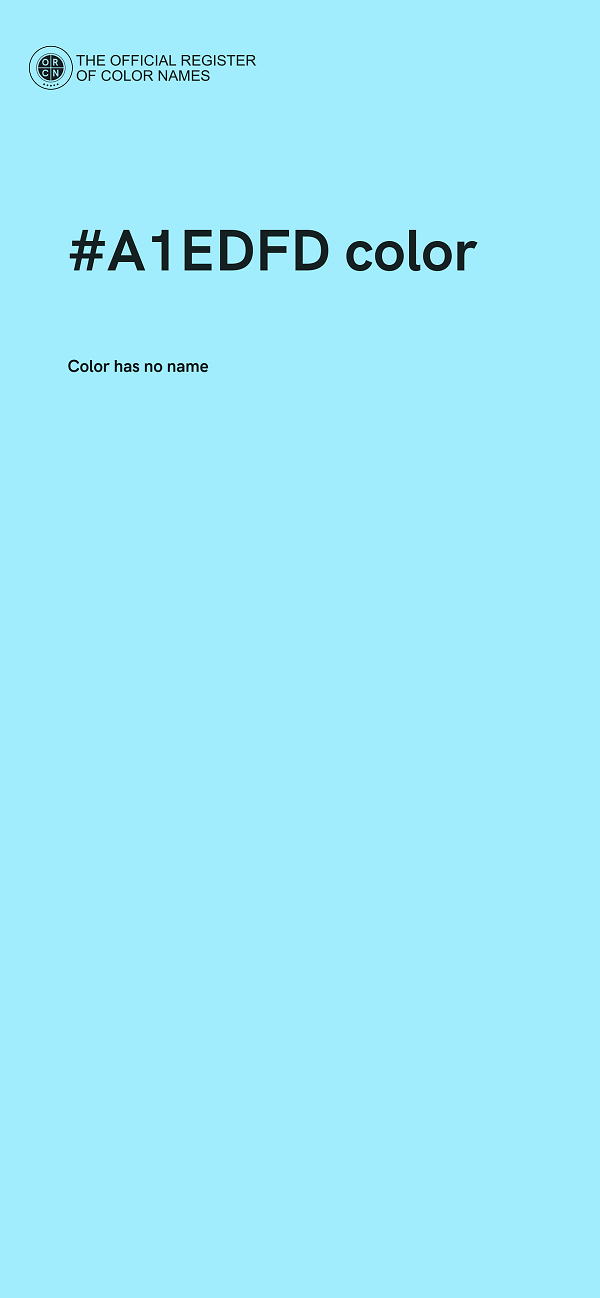 #A1EDFD color image