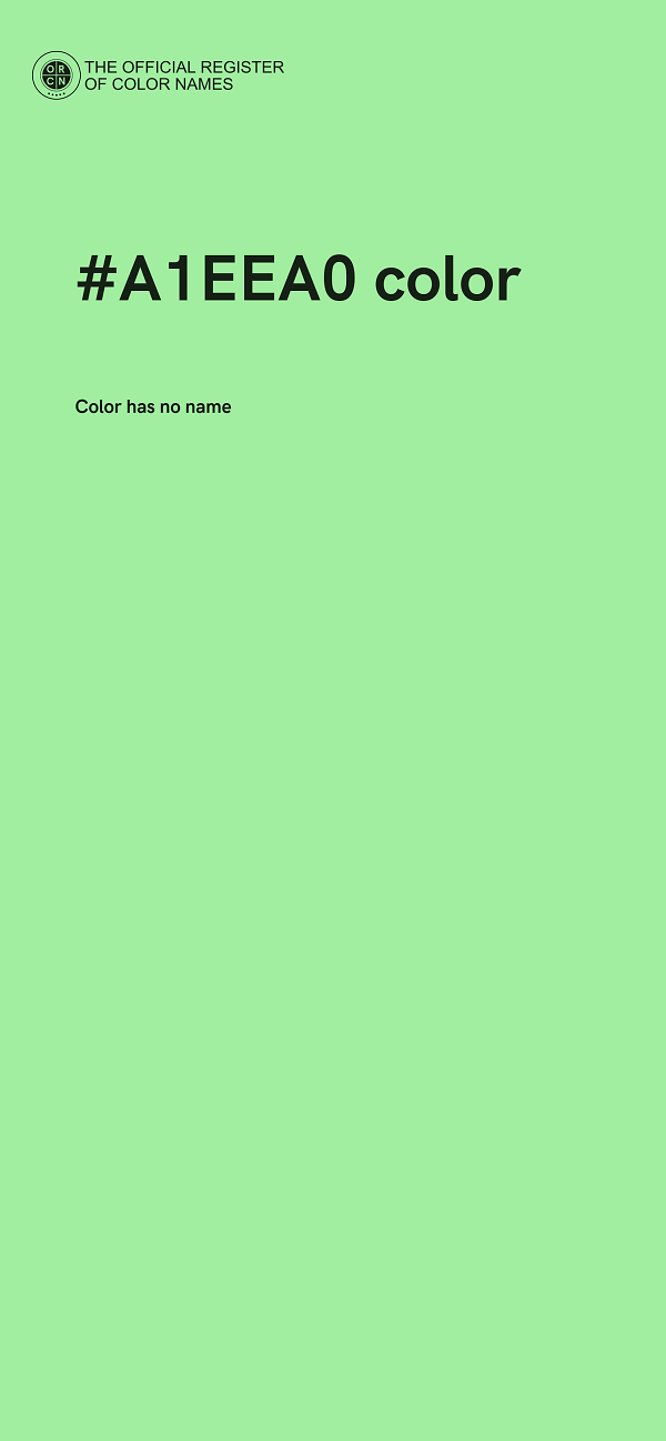 #A1EEA0 color image