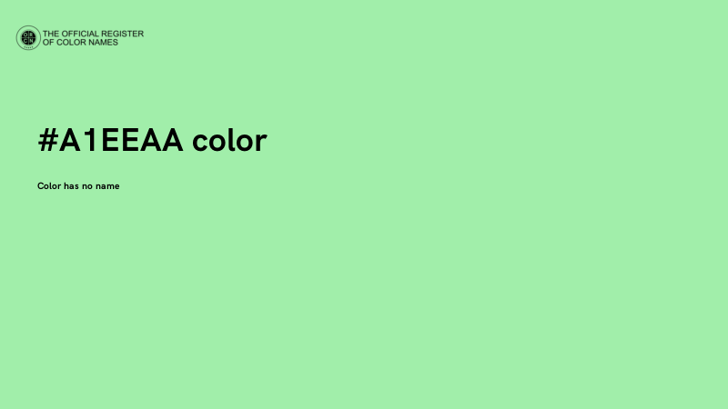#A1EEAA color image