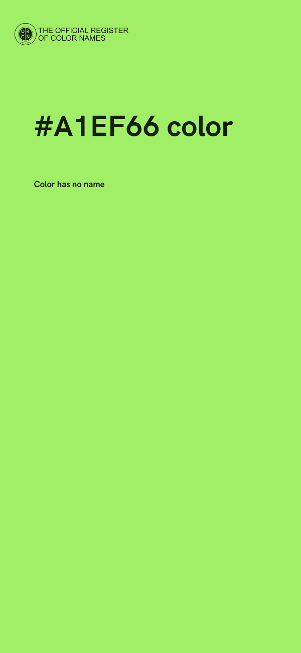 #A1EF66 color image