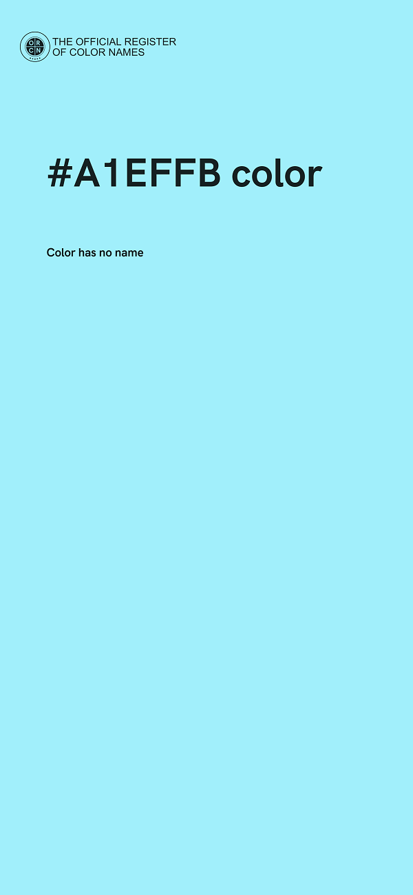 #A1EFFB color image