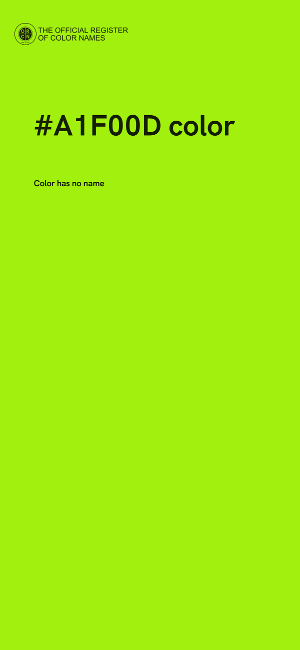 #A1F00D color image