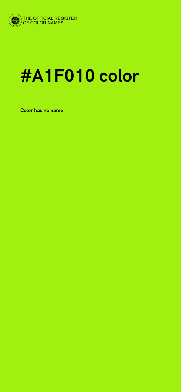#A1F010 color image