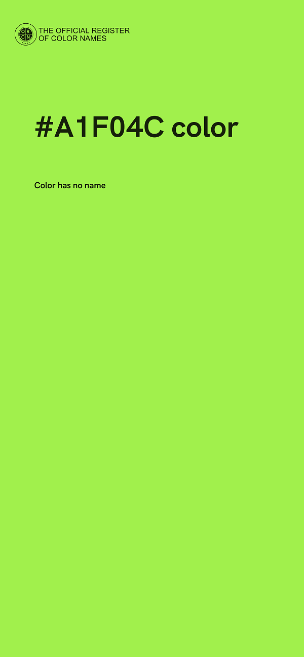 #A1F04C color image